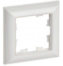 BRITE Рамка 1-ая РУ-1-Бр белый/белый  BR-M12-12-K01  IEK