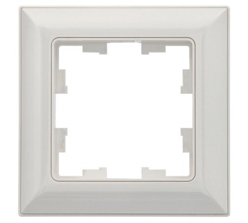 BRITE Рамка 1-ая РУ-1-Бр белый/белый  BR-M12-12-K01  IEK