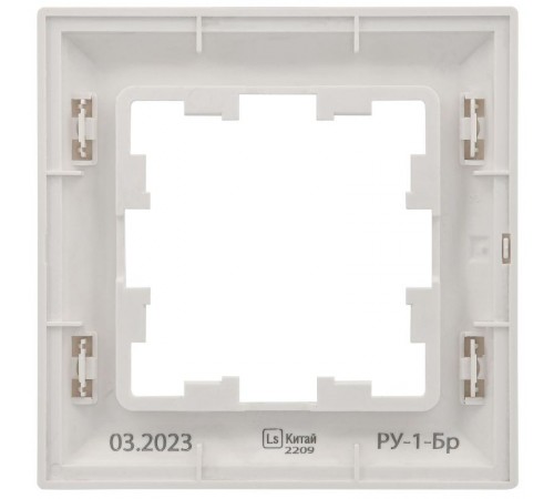 BRITE Рамка 1-ая РУ-1-Бр белый/белый  BR-M12-12-K01  IEK