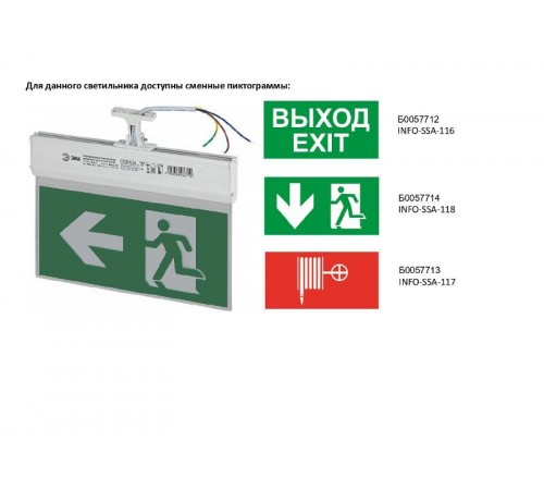 Светильник аварийный светодиодный SSA-103-1-20 1,5ч 3Вт ЧЕЛ-стрелка  Б0044392  ЭРА