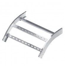 Угол лестничный вертикальный внешний 45 градусов 150х200, R600, цинк-ламельный  ULOC652ZL  DKC