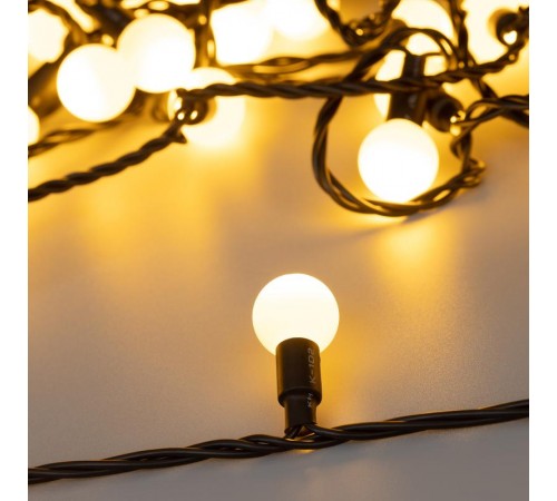 Светодиодная гирлянда ARD-BALL-CLASSIC-D23-10000-BLACK-80LED WARM (230V, 3.5W)  025617  Arlight