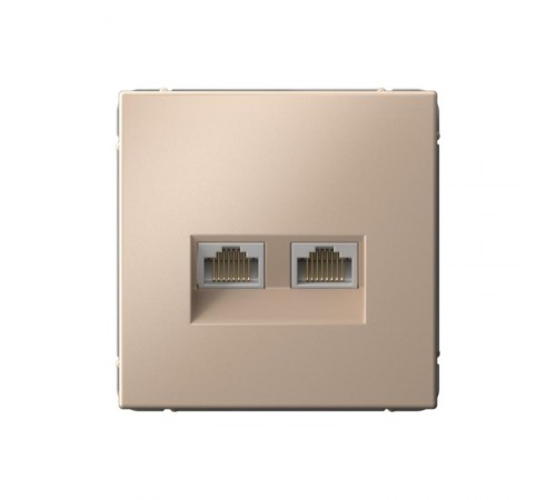ArtGallery Песочный Розетка двойная компьютерная RJ45+RJ45, кат.6А, механизм  GAL001288  SE