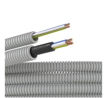 Труба гибкая гофрированная ПВХ 16мм с проводом РЭК "ГОСТ+" ПВ-1(ПуВ)3*1,5 (25м)  9P91625  DKC