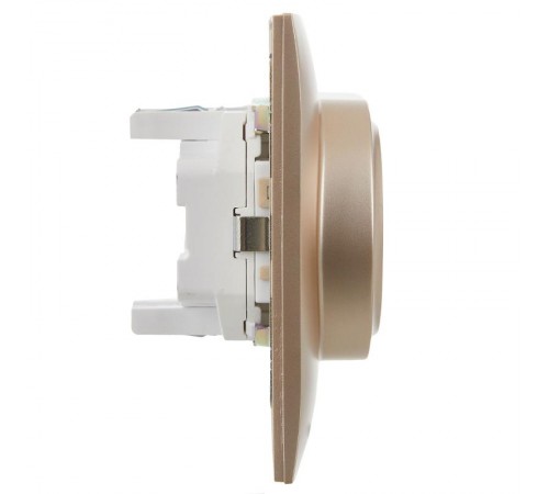 SKANDY Розетка 2-местная с з/к/ш 16А в сб. SK-R07Sa песочный  SK-R24-16-K98-F  IEK