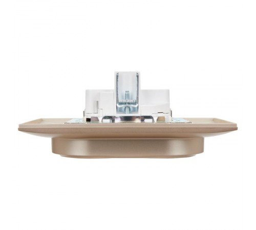 SKANDY Розетка 2-местная с з/к/ш 16А в сб. SK-R07Sa песочный  SK-R24-16-K98-F  IEK