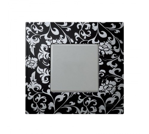 Simon 27 Выключатель 1-кл проходной,, 10А 250В, широкий модуль, S27, серый  27201-67  Simon