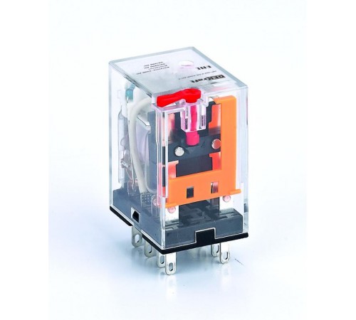 Промежуточное реле 2 конт. с LED инд. и TEST функ. 5А 12В AC ПР-102  23853DEK  DEKraft