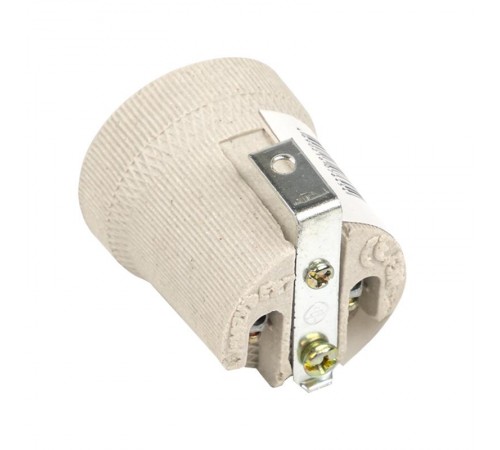 Патрон керамический Е27 с держателем PROxima  LHCe-E27-h  EKF