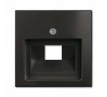 ABB Basic 55 Шато (чёрный) Накладка 1-ой ТЛФ/комп розетки наклонной  1753-0-0207   2CKA001753A0207  ABB