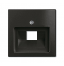 ABB Basic 55 Шато (чёрный) Накладка 1-ой ТЛФ/комп розетки наклонной  1753-0-0207   2CKA001753A0207  ABB