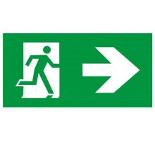 Самоклеящаяся этикетка  INFO-SSA-128 бэклит 259x135мм Человек-стрелка зеленая SSA-103   Б0064725  ЭРА