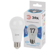 Лампа светодиодная LED 17Вт Е27 4000К A60-17W-840-E27  Б0031700  ЭРА