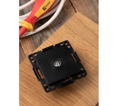 Стокгольм Механизм Розетки TV 1-местной 75Ом 5-862МГц черной PROxima  EZA00-027-10  EKF