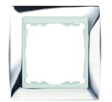 Simon 82 Рамка декоративная, 4 поста, S82, хром-белый  82644-63  Simon