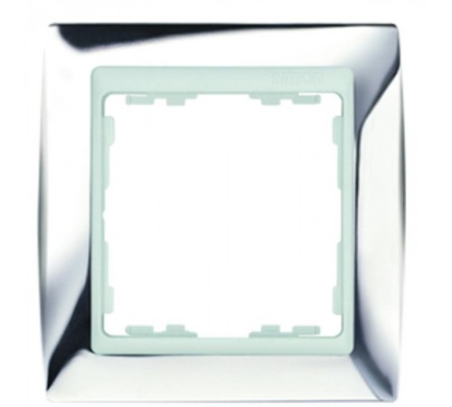 Simon 82 Рамка декоративная, 4 поста, S82, хром-белый  82644-63  Simon