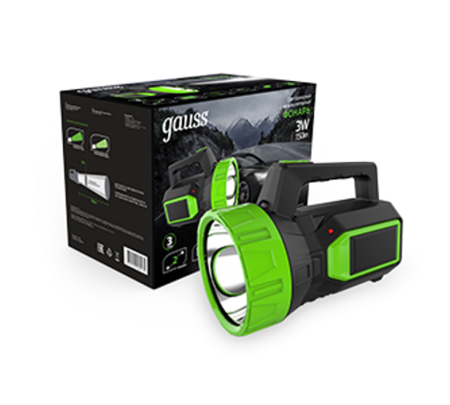 Фонарь прожекторный светодиодный GFL604 3W 150lm lead acid 900mAh LED 1/10/40  GF604  Gauss