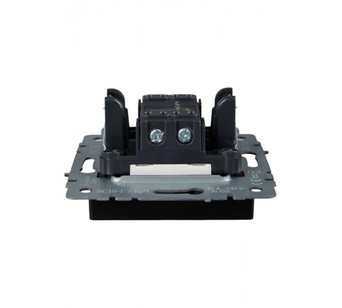 BRITE Выключатель 1-клавишный проходной с индикацией 10А ВС10-1-7-БрЧ черный  BR-V12-1-10-K02  IEK