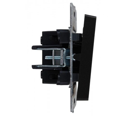 BRITE Выключатель 1-клавишный проходной с индикацией 10А ВС10-1-7-БрЧ черный  BR-V12-1-10-K02  IEK