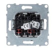 SUNO Переключатель двухклавишный 10АХ 250В с подсветкой. Цвет "Алюминий"  721318  Legrand