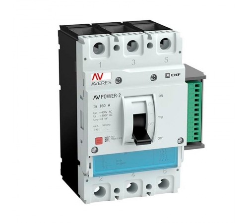 Выключатель автоматический AV POWER-5/3 1600А 70kA ETU6.2 AVERES  mccb-53-1600M-6.2-av  EKF