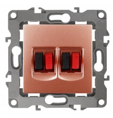 Розетка аудио двойная 12-3112-14    медь  Б0027469  ЭРА