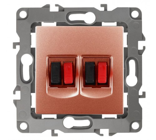 Розетка аудио двойная 12-3112-14    медь  Б0027469  ЭРА