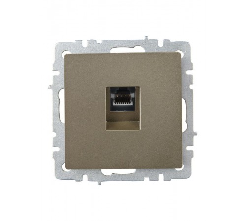 BRITE Розетка компьютерная RJ45 кат.6 РК11-БрШ шампань  BR-K10-2-K37  IEK