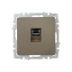 BRITE Розетка компьютерная RJ45 кат.6 РК11-БрШ шампань  BR-K10-2-K37  IEK