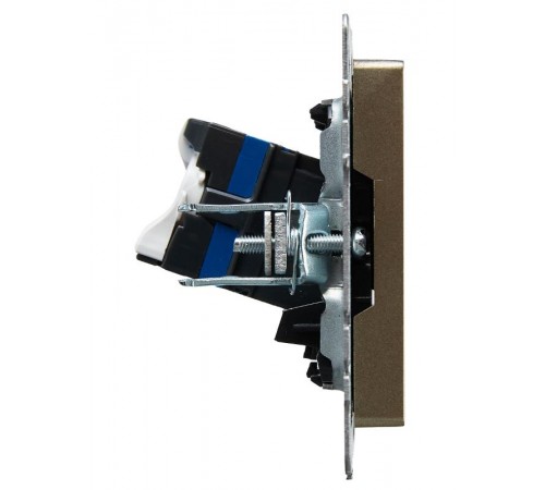 BRITE Розетка компьютерная RJ45 кат.6 РК11-БрШ шампань  BR-K10-2-K37  IEK