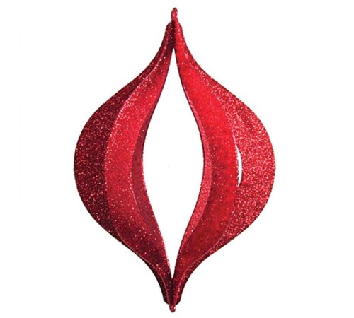 Елочная фигура "Сосулька складная 3D", 51 см, цвет красный  502-322  NEON-NIGHT