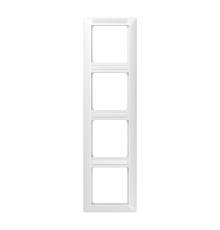 Рамка 4-кратная вертикальная с полем для надписи белая  AS584BFINAWW  Jung