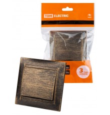 Выключатель на 2 направления 1 кл. 10А старинная бронза "Лама"  SQ1815-0748  TDM