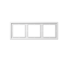 Рамка для вертикальной и горизонтальной установки, 3 поста; термопласт; белый; LS Zero  LSZ983BFWW  Jung