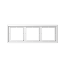 Рамка для вертикальной и горизонтальной установки, 3 поста; термопласт; белый; LS Zero  LSZ983BFWW  Jung