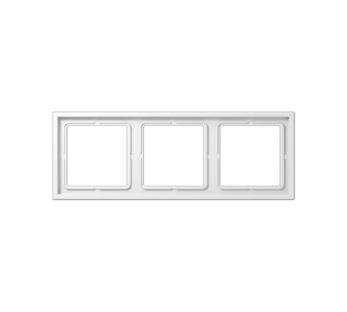 Рамка для вертикальной и горизонтальной установки, 3 поста; термопласт; белый; LS Zero  LSZ983BFWW  Jung