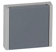 Plexo Серый Розетка с/з с крышкой 3К+N+З 20А 400В винт. зажим IP44  055708  Legrand