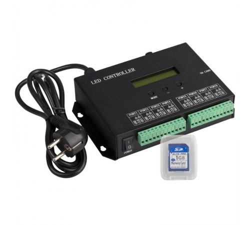 Контроллер HX-803SA DMX (8192 pix, 220V, SD-карта)  019859  Arlight