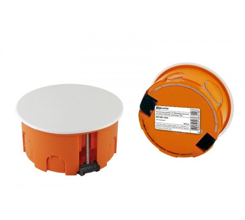 Коробка распределительная с/у 80х40мм, крышка, пл. лапки, IP20, инд. штрихкод,  SQ1403-1925  TDM