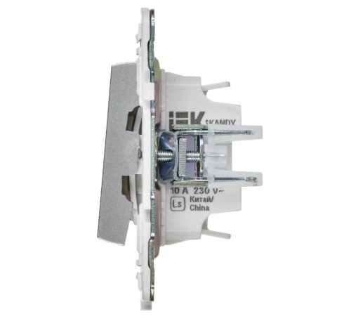 SKANDY Выключатель 2-клавишный с индикацией для отелей 10А SK-V16S серебряный   SK-V20-2-10-K23  IEK