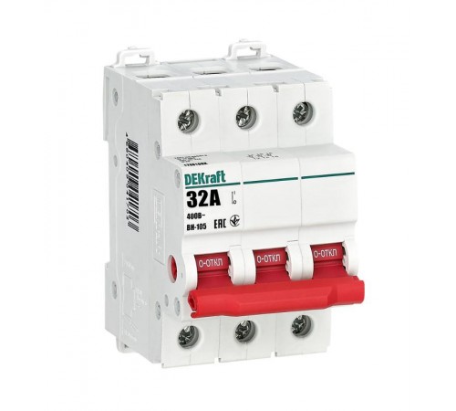 Выключатель-разъединитель BH105-3Р-032A   17091DEK  DEKraft