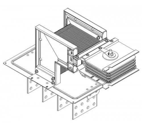 Секц. флан. прав. Тип2 800А Al 3L+N+PER НК IP55 тран. IEK  LB-0800A4-25-F-FR2  IEK