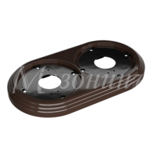 Рамка двухместная пластиковая, 163x92x14 мм, цвет - коричневый, серия УСАДЬБА, ТМ МЕЗОНИНЪ