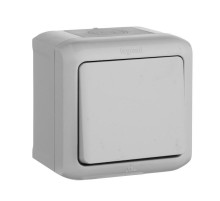 Quteo Серый Кнопка 1-клавишная IP44 6А  782335  Legrand