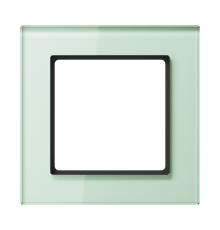 Рамка для вертикальной и горизонтальной установки, 1 пост; стекло; мягкий белый; A CREATION  AC581GLWMT  Jung