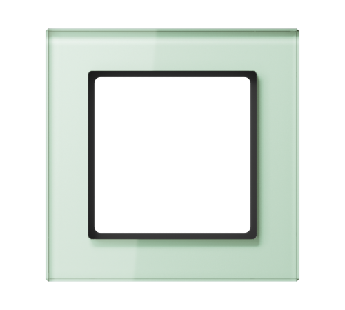 Рамка для вертикальной и горизонтальной установки, 1 пост; стекло; мягкий белый; A CREATION  AC581GLWMT  Jung