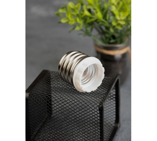 Переходник Е40-Е27 белый PROxima  AD-E40-E27-w  EKF