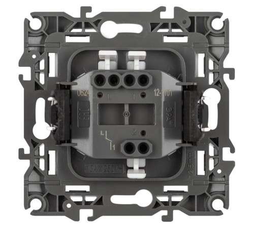 Выключатель ЭРА Серия 12 12-1101-01М , 10АХ-250В, белый матовый   Б0065666  ЭРА