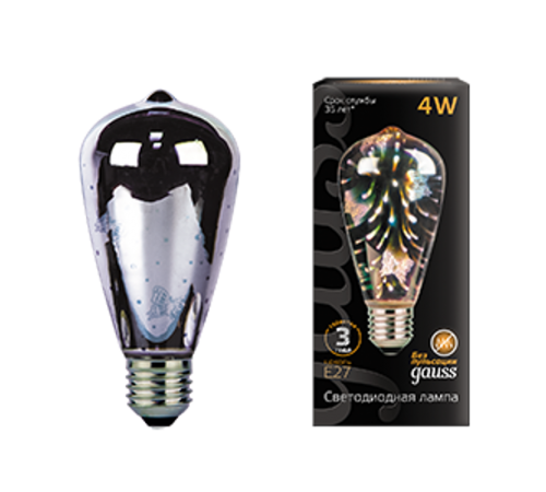 Лампа светодиодная LOFT LED 3D-Butterfly E27 4W  147802404  Gauss