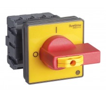 Выключатель-Разъединитель 4P 32A IP20 с красной рукояткой на дверцу 4 винта 1 замок  MSD32460R  SE